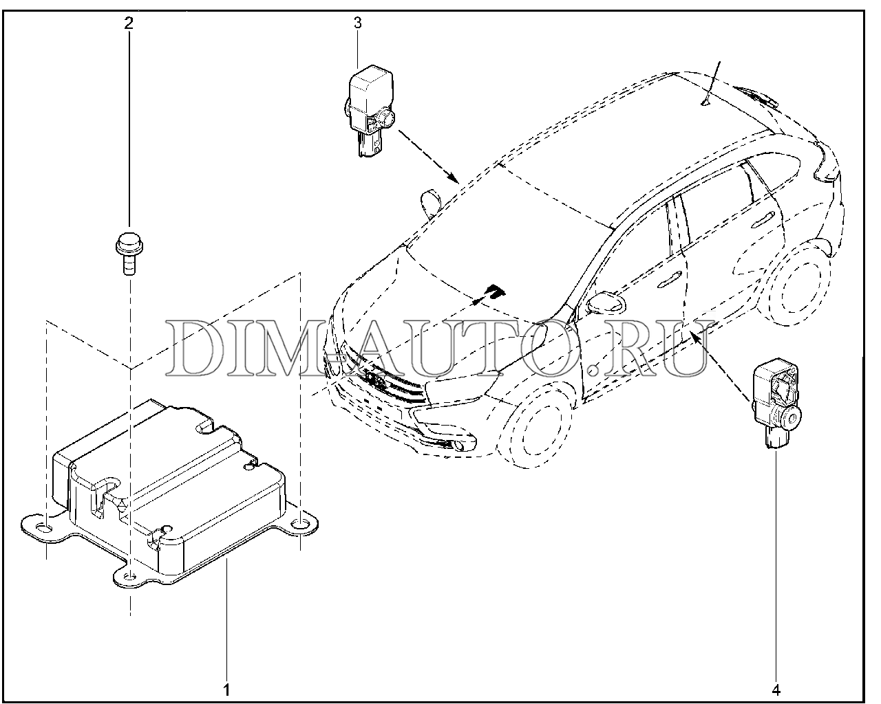 552110. Блок управления подушками безопасности X-RAY