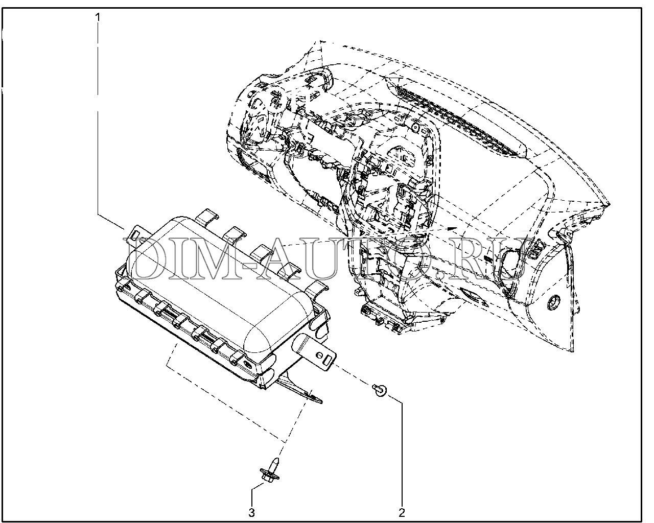 553110. Подушка безопасности переднего пассажира X-RAY