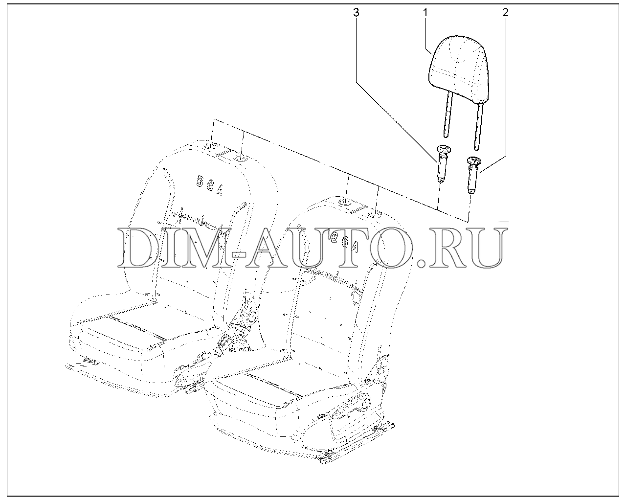 750210. Подголовники передних сидений X-RAY