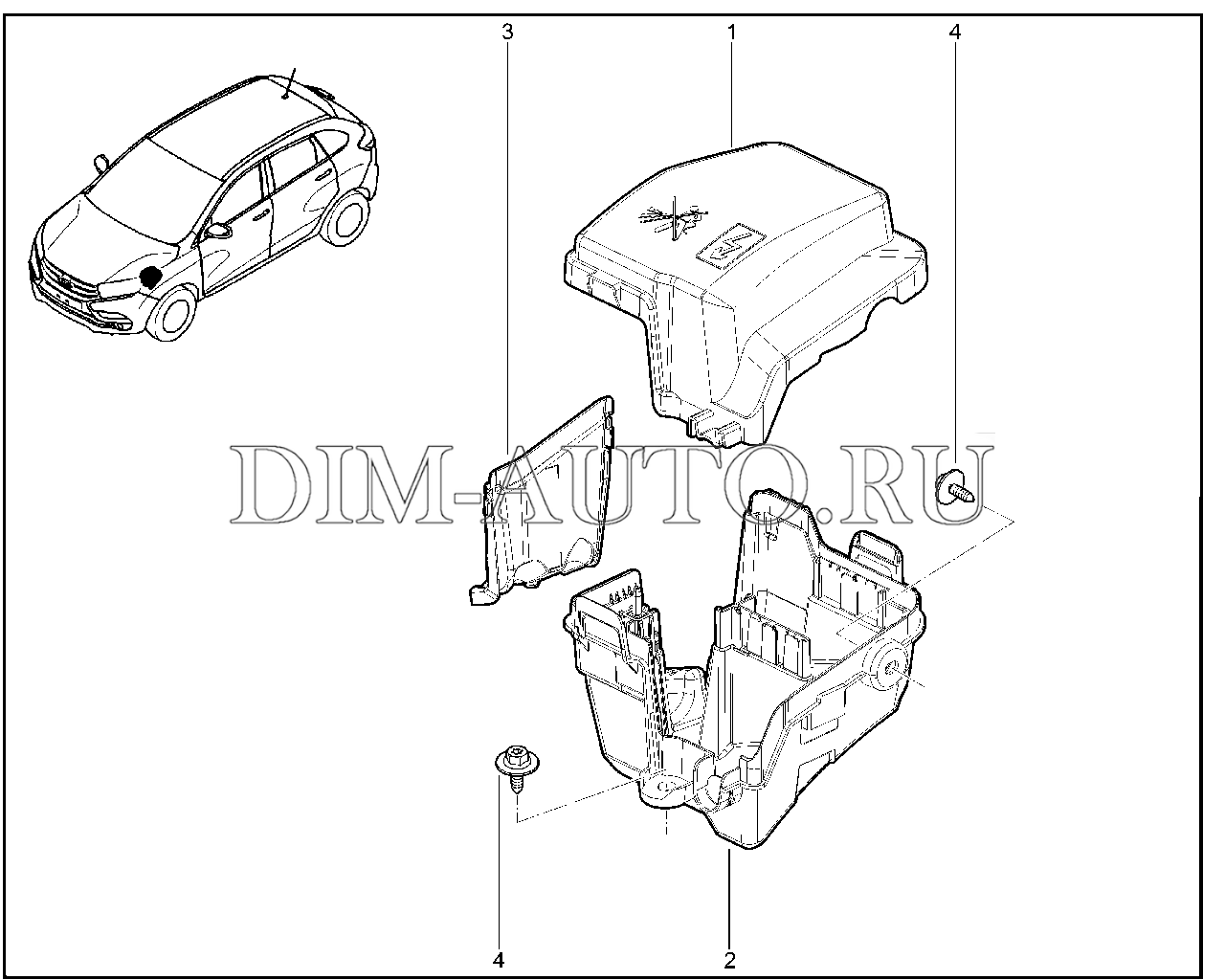 872110. Крышка монтажного блока X-RAY