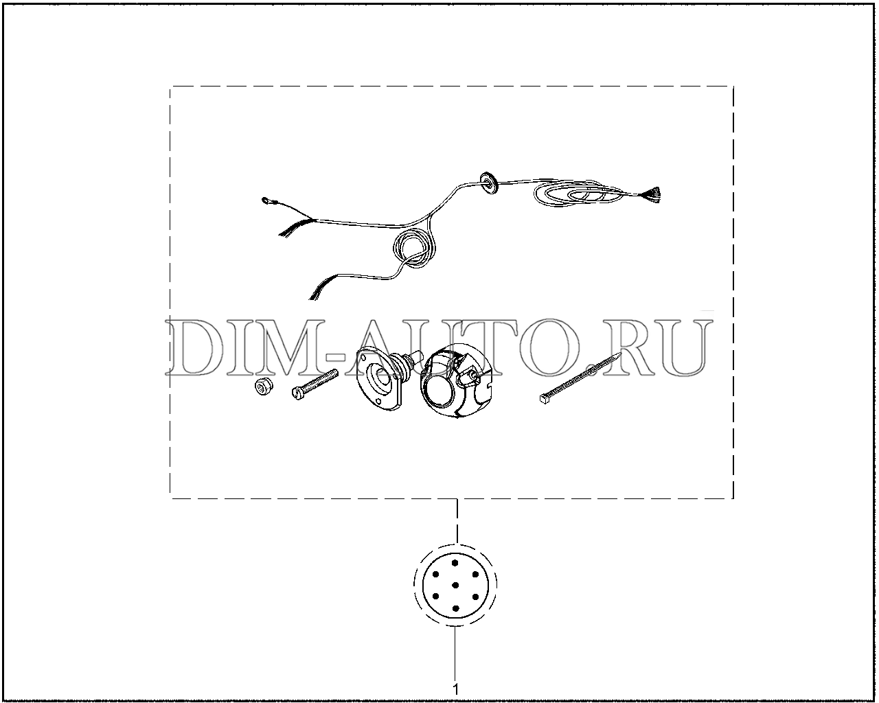 910112. Комплект электропроводки с розеткой для ТСУ X-RAY