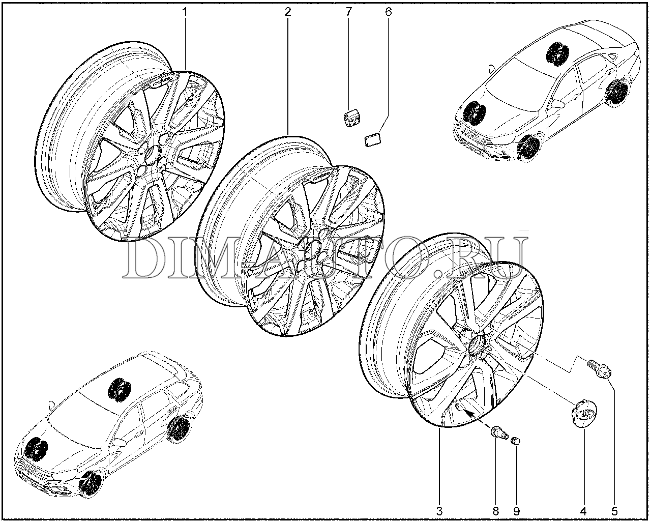 332830. Диск колеса (литой) 16", 17" (черный) (FL) Vesta