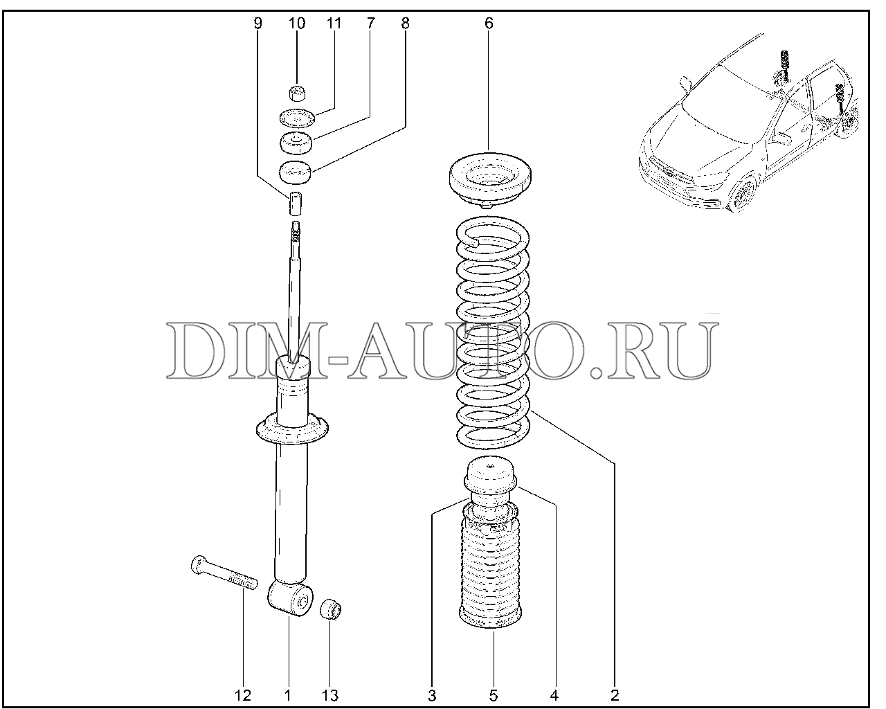 321110. Амортизатор задней подвески (Drive Active) Granta FL
