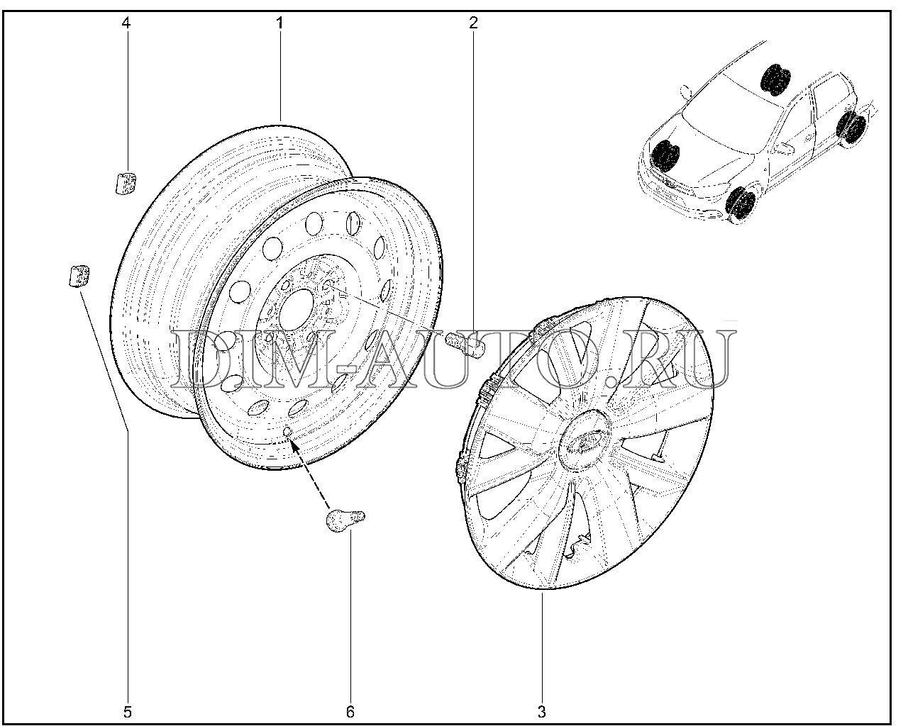 332020. Диск колеса штампованный 14", колпак Granta FL