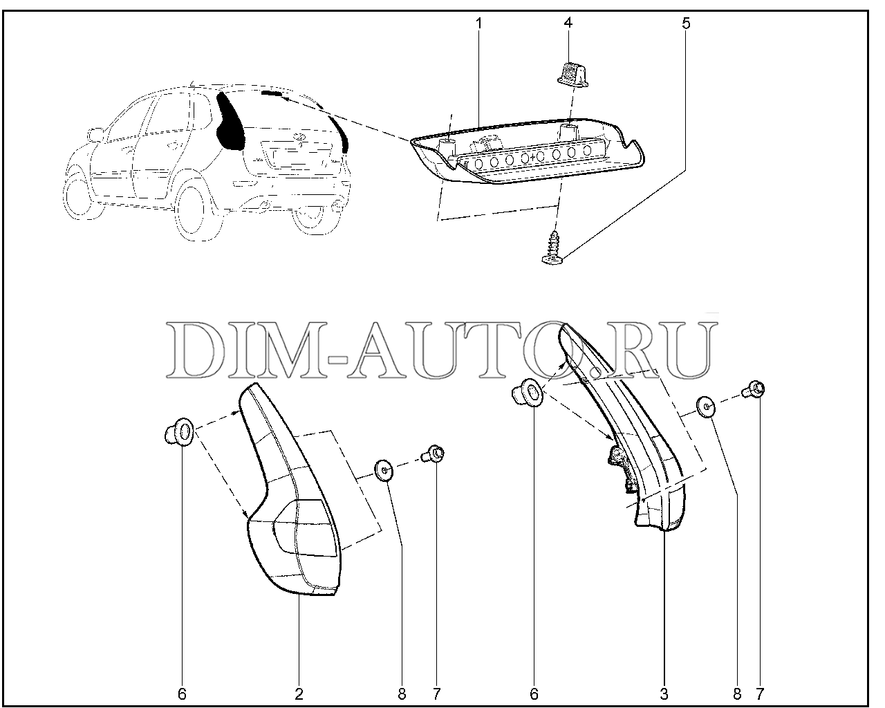 804310. Фонари задние (хэтчбек) Granta FL